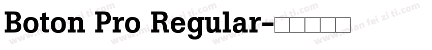 Boton Pro Regular字体转换